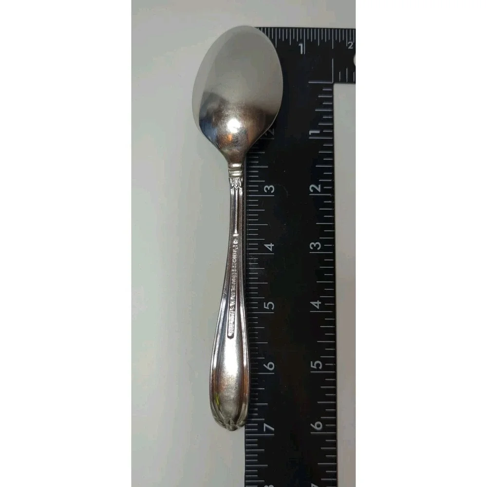 Princess House BARRINGTON Round Soup Spoon Unused 18/10 Stainless Flatware 6 3/4